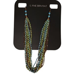 Multi-strand seed bead necklace Lane Bryant (NWT)